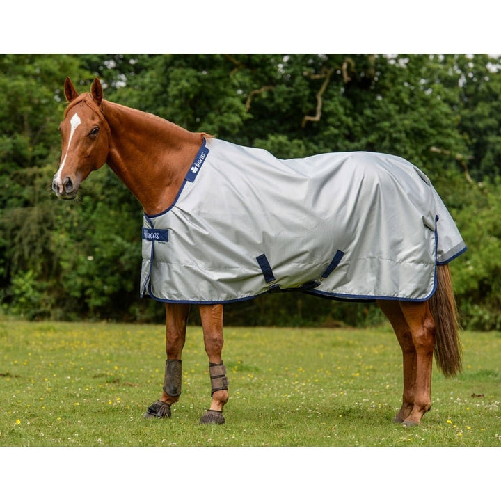 Weidedecke Pferd Light Stay-Dry 145 cm Silber atmungsaktiv - Bild 4
