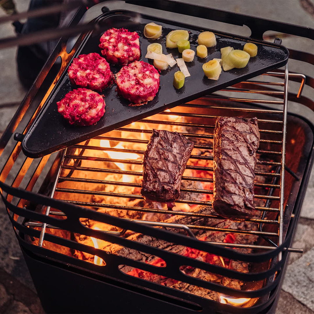 Grillrost Edelstahl höhenverstellbar für CUBE Feuerkorb eckig - Bild 6