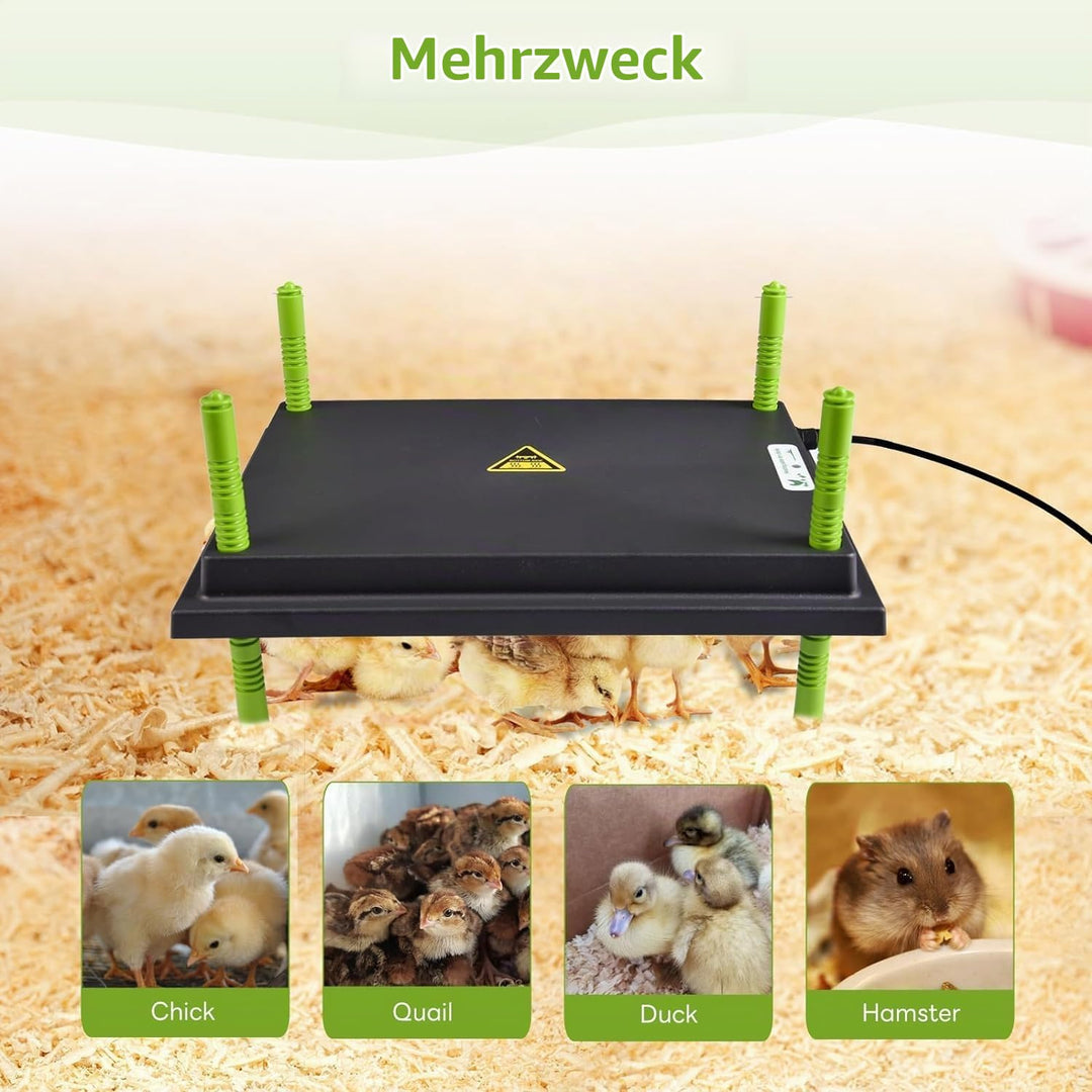 Heizplatte Küken 30x40cm höhenverstellbar 6-18cm für Geflügelaufzucht - Bild 6
