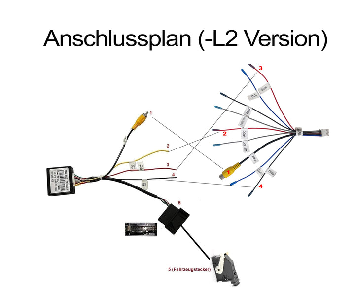 Rückfahrkamera Decoder RGB zu RCA 12V für VW Amarok Tiguan T5 - Bild 3