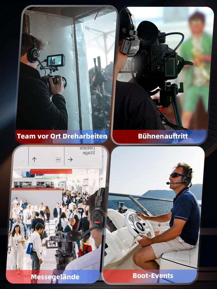 Funk-Intercom Headset 2.4GHz Full-Duplex 350m Reichweite 2er-Set - Bild 8