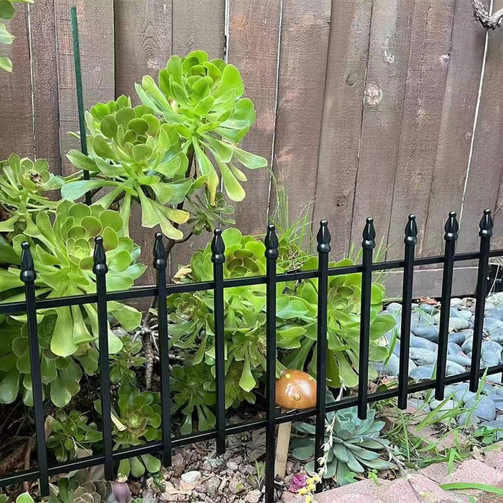 Metall-Gartenzaun Beetbegrenzung 45cm schwarz pulverbeschichtet 5er-Set - Bild 9