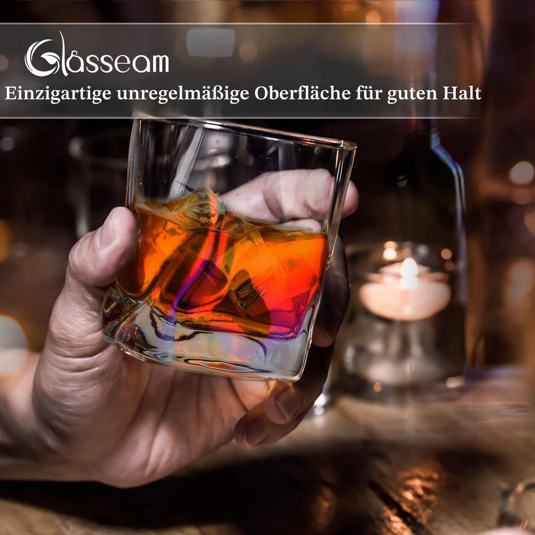 Whisky Tumbler Gläser 6er-Set mit Rillenstruktur für Bar &amp; Zuhause - Bild 4