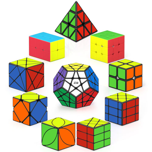 Zauberwürfel Set 10-teilig 2x2 3x3 Pyramide Skewb für Kinder