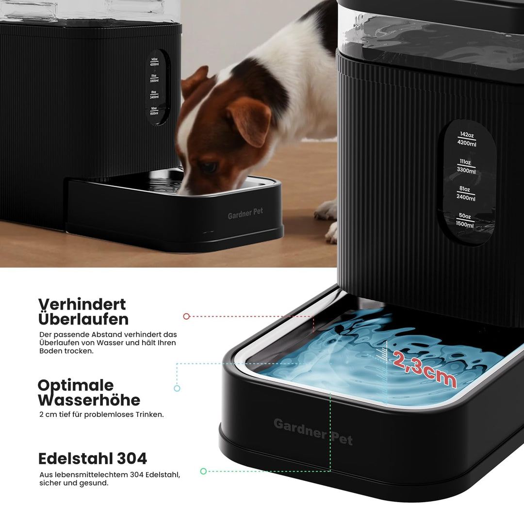 Automatischer Wasserspender Edelstahl 6,5 L für Hunde und Katzen - Bild 4
