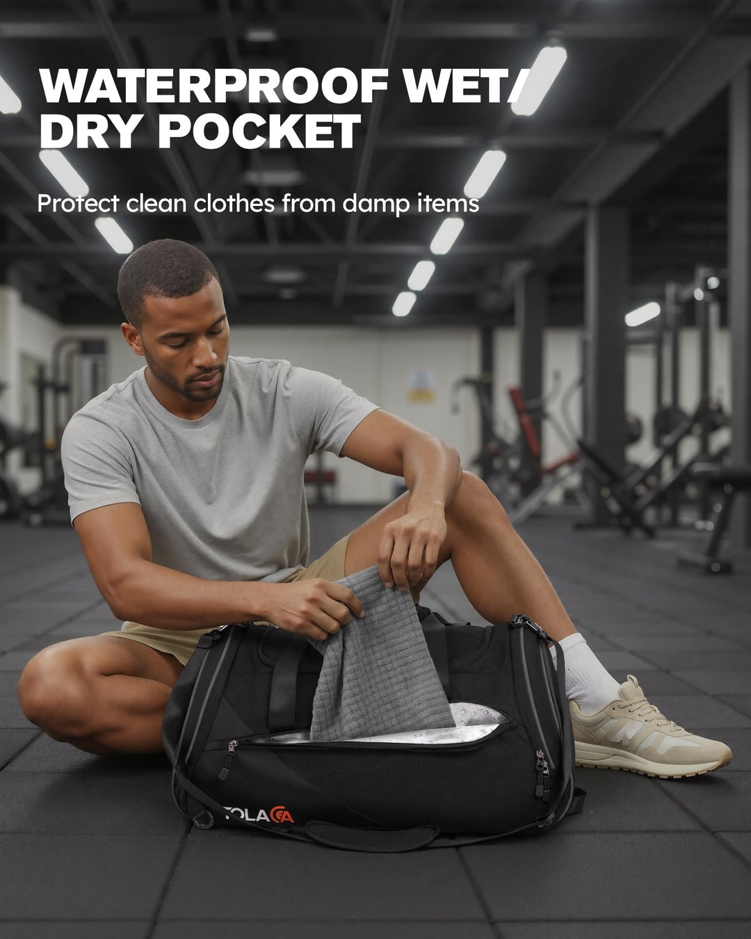 Sporttasche Rucksack 47L mit Schuhfach &amp; Nassfach für Damen &amp; Herren - Bild 4