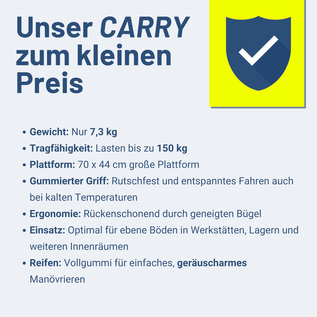 Plattformwagen klappbar 150 kg mit Anti-Rutsch-Beschichtung Stahl - Bild 7