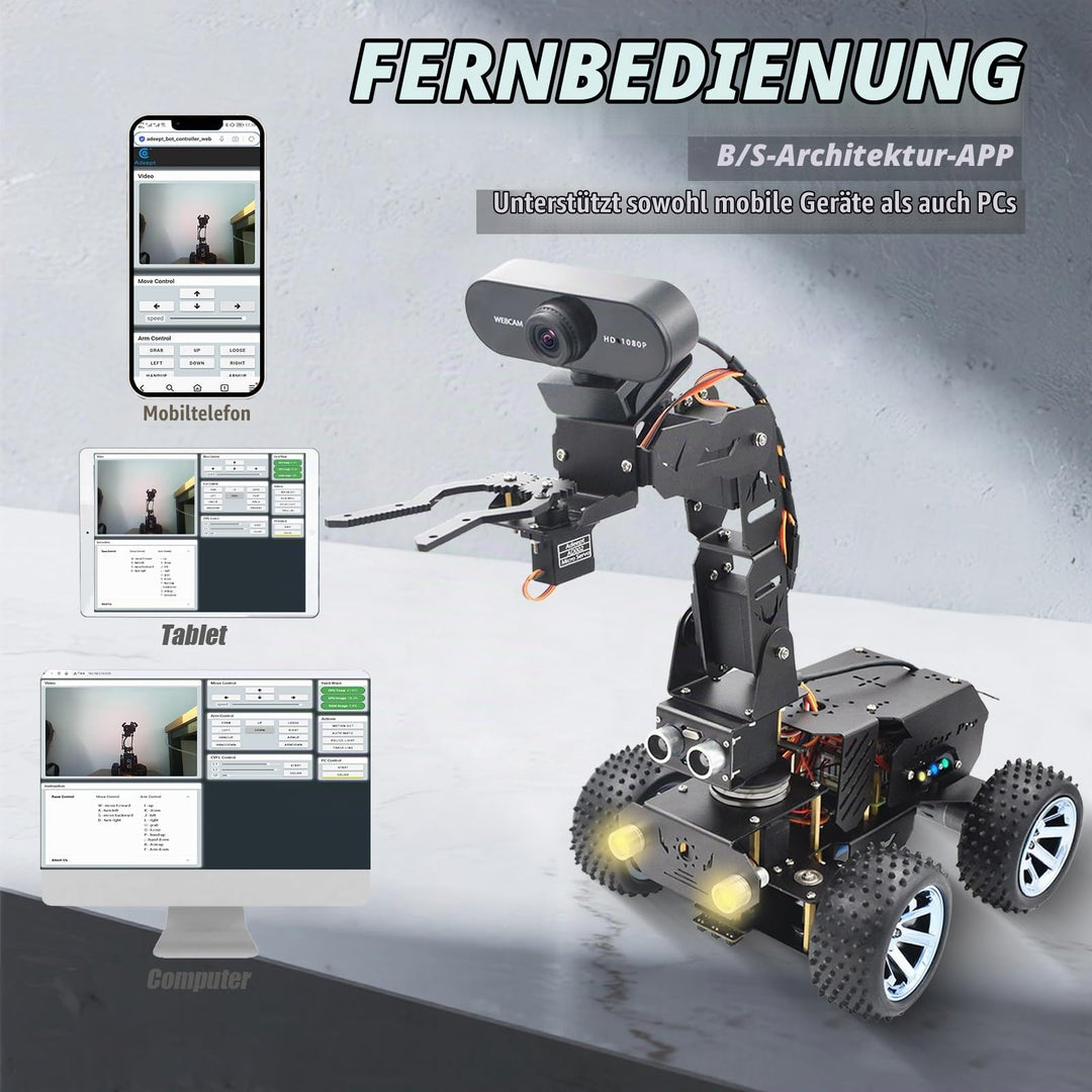 Roboter-Bausatz mit 4-DOF-Arm &amp; 1080P-Kamera für Raspberry Pi - Bild 9