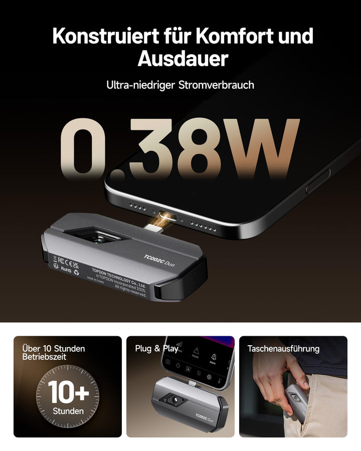 Wärmebildkamera USB-C 512×384 für iPhone Android Windows - Bild 8