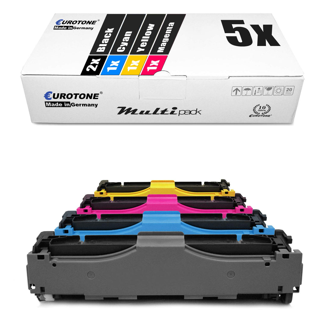 Toner-Set 5er kompatibel für HP LaserJet Pro 300 400 Color 305A 305X