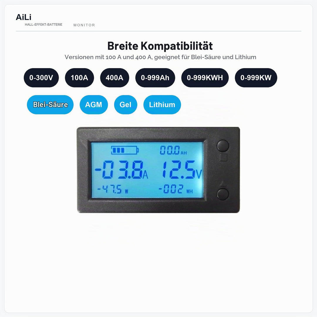 Batterie-Monitor DC 300V 400A mit Hall-Sensor und LCD-Display - Bild 6