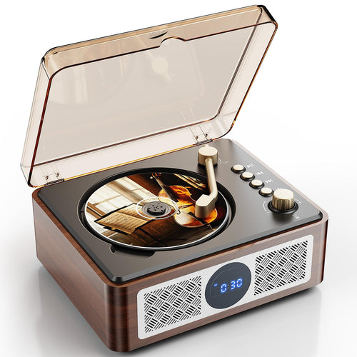 Retro CD-Player mit Bluetooth 5.0, FM Radio und Stereo-Lautsprecher