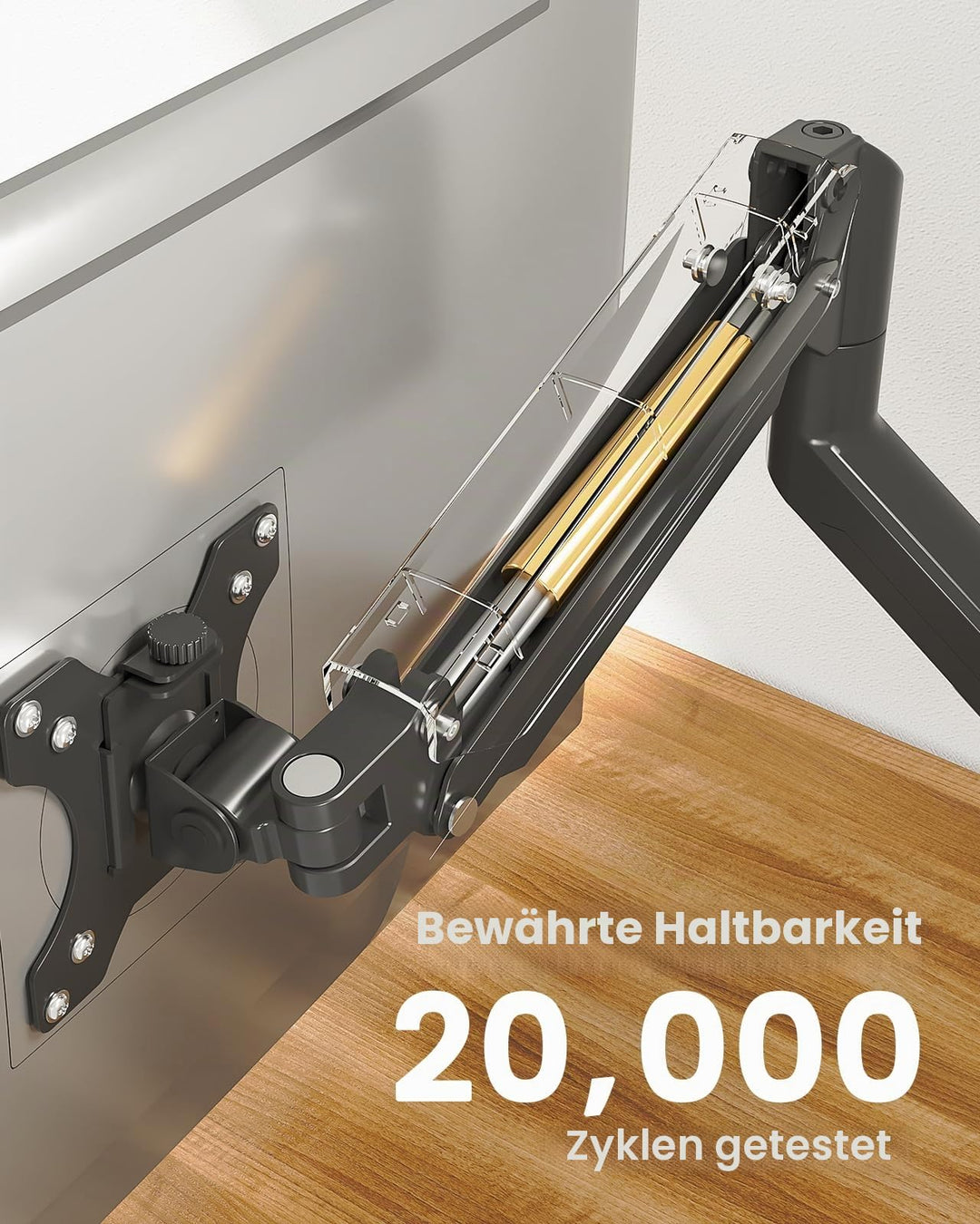 Monitorarm 13-34 Zoll Aluminium VESA 75/100 bis 10 kg höhenverstellbar - Bild 5