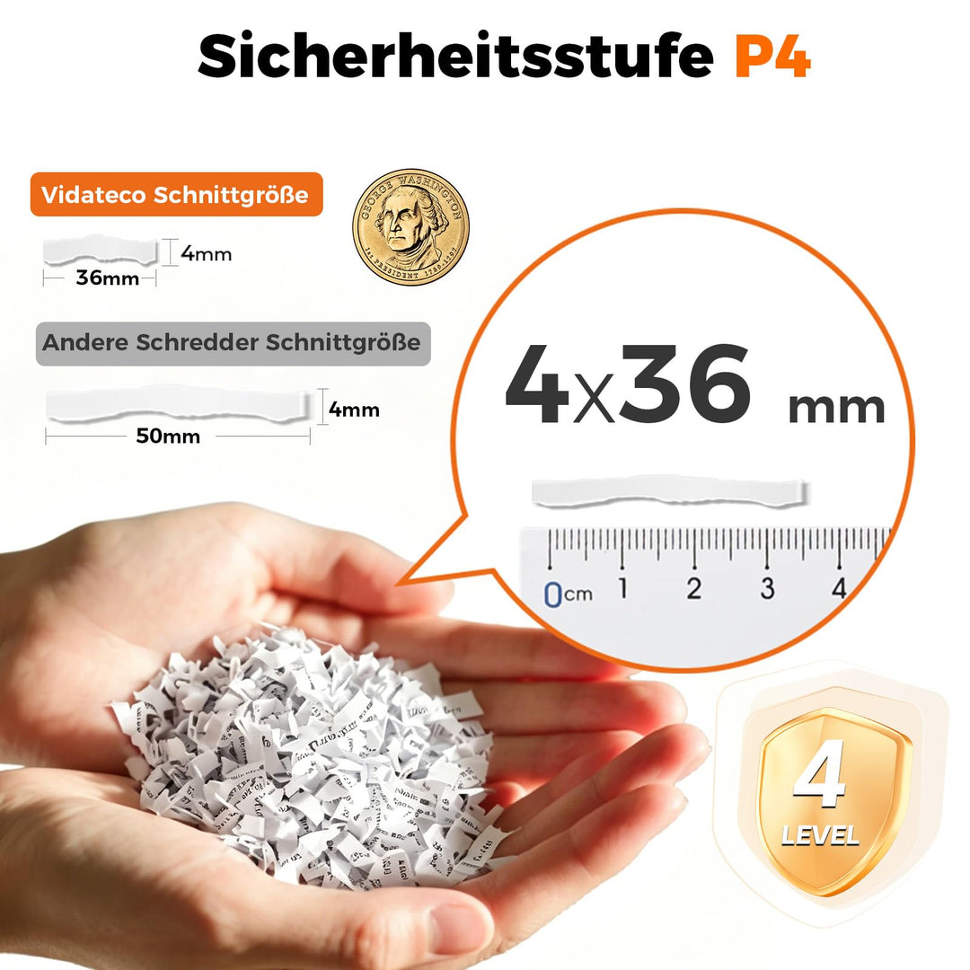 Aktenvernichter Kreuzschnitt 10 Blatt 15L für Home Office - Bild 6
