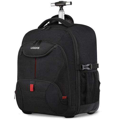Trolley Rucksack 17 Zoll 45L 2-in-1 mit Rollen Handgepäck Business