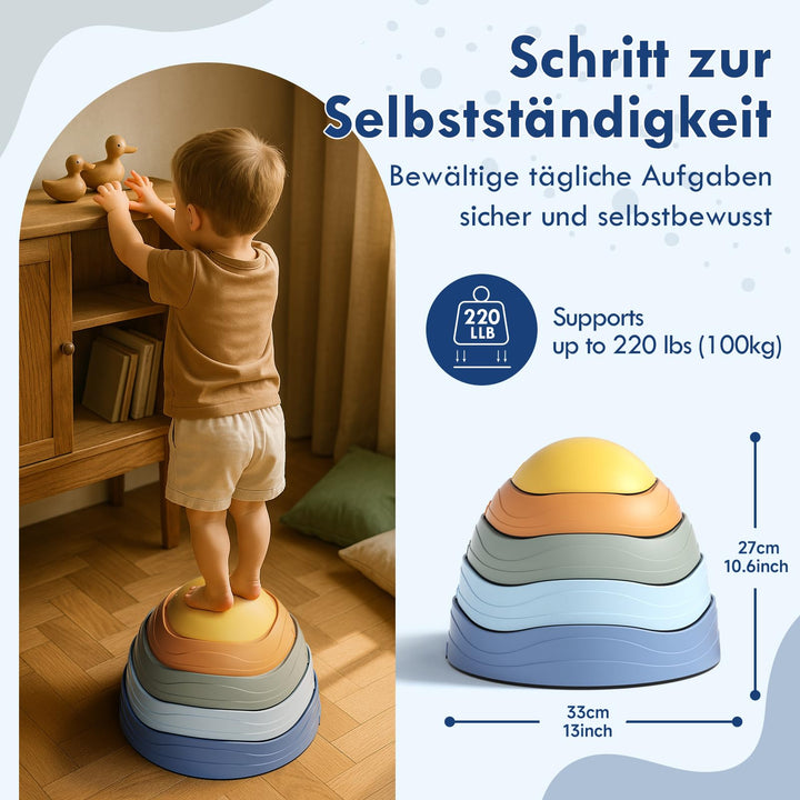 Balanciersteine 9er-Set für Kinder Indoor &amp; Outdoor blau - Bild 7