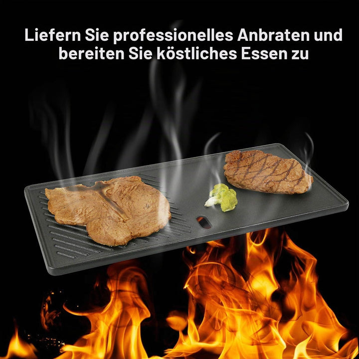 Gusseisenrost und Grillplatte 43x72,5cm fuer 4-Brenner Gasgrills - Bild 7