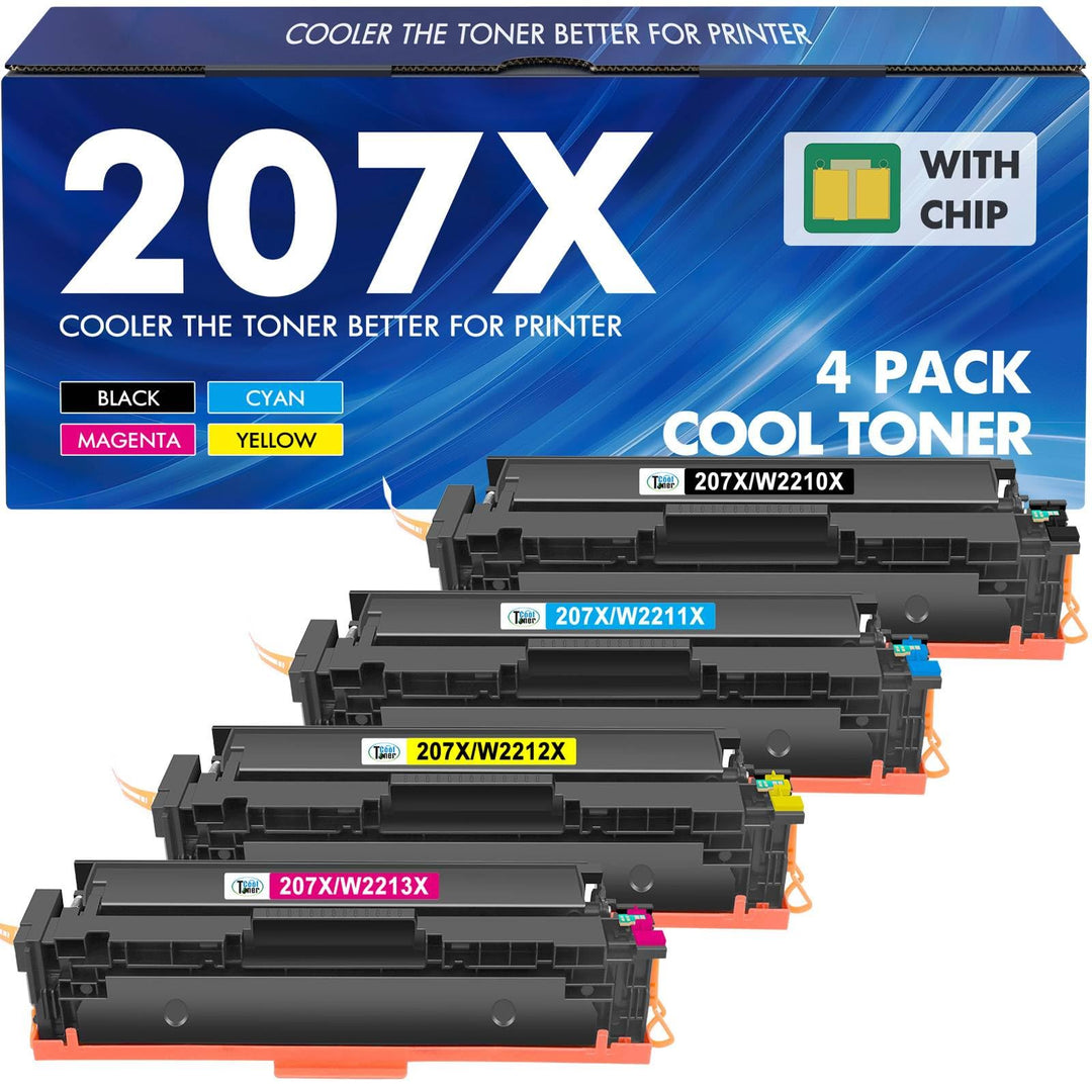 Toner 4er-Set kompatibel mit HP 207X mit Chip CMYK für LaserJet Pro
