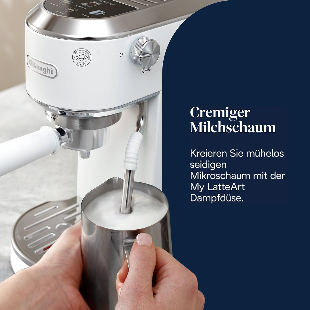 Siebträgermaschine mit Cold Brew Funktion kompakt weiss - Bild 6
