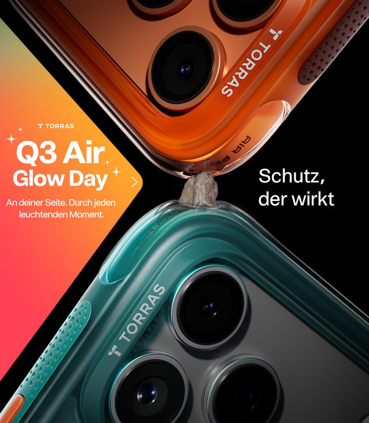 Handyhülle iPhone 17 Pro Max Airbag Matt Orange mit Magnetring - Bild 2