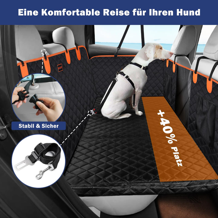 Hundedecke Auto Rücksitz wasserdicht mit Mesh-Fenster 132x63cm - Bild 2