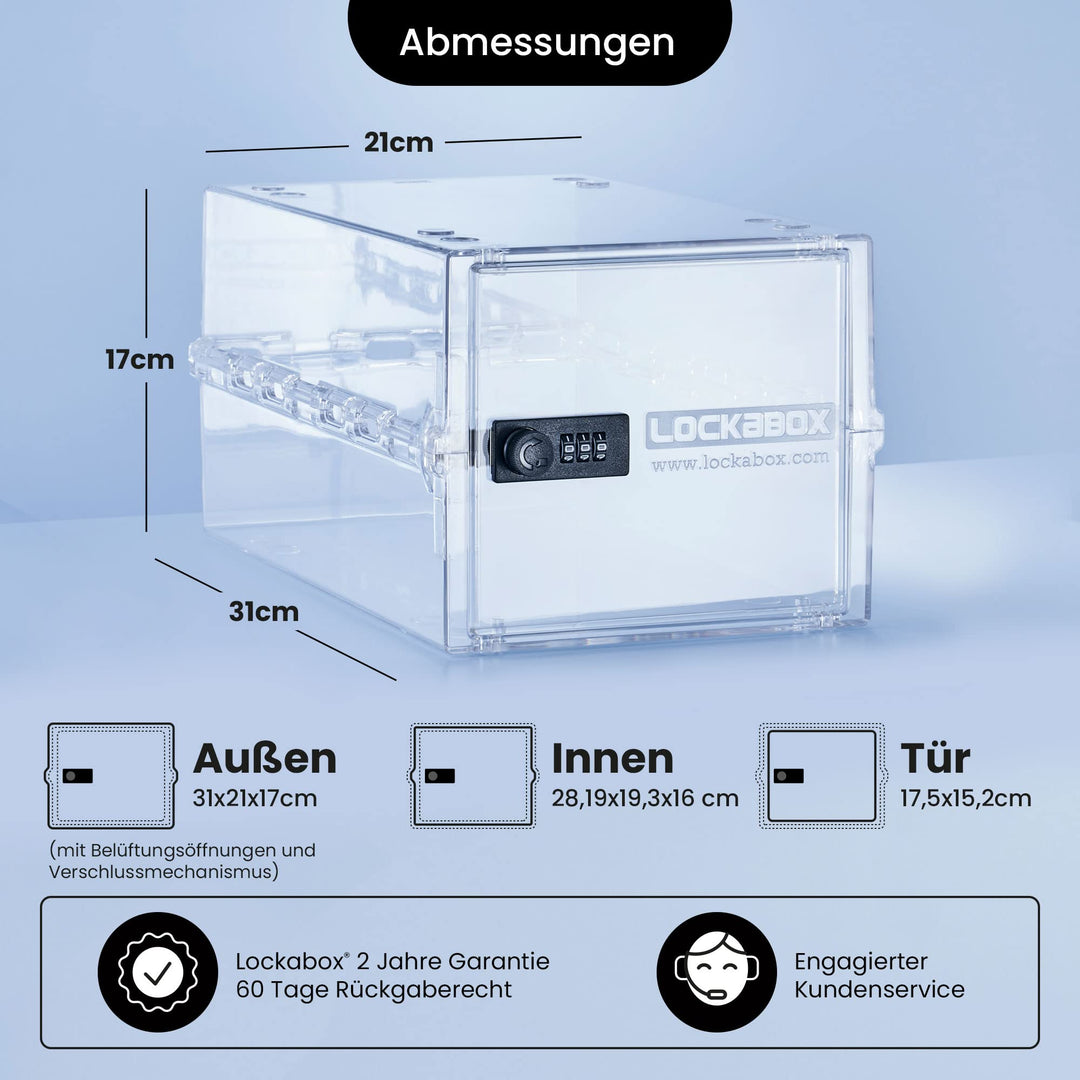Abschliessbare Box Zahlenschloss 10L Polycarbonat BPA-frei transparent - Bild 4