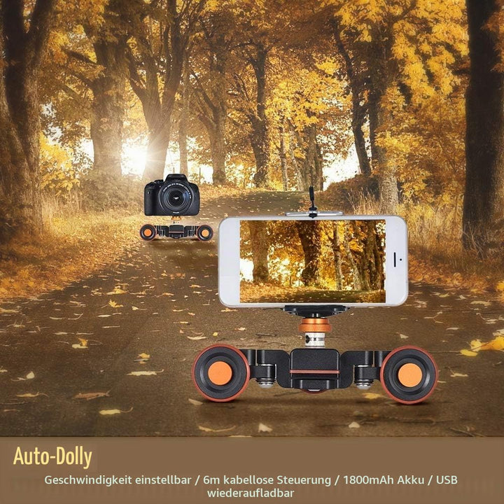 Kamera Dolly motorisiert mit Fernbedienung 3 Geschwindigkeiten DSLR - Bild 2