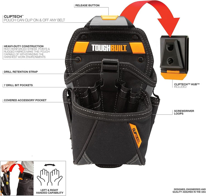 Werkzeug-Holster Bohrer-Gürteltasche 15 Fächer ClipTech-System - Bild 2