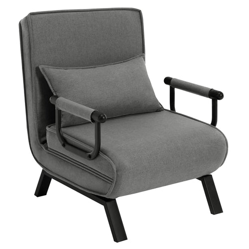 Schlafsessel 3-in-1 mit Schlaffunktion Leinenbezug 65x75x78 cm