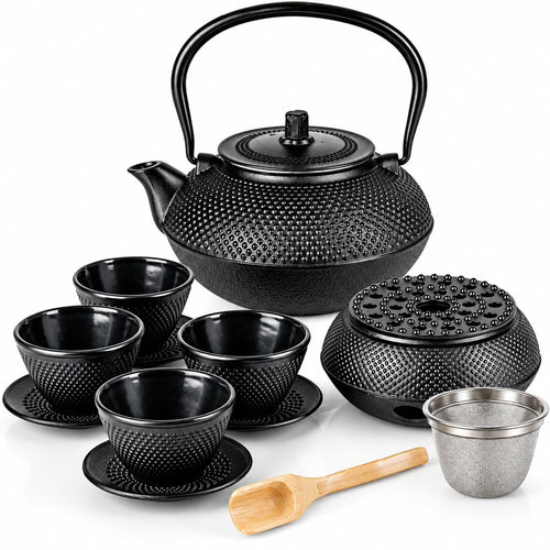 Gusseisen Teeset 12-teilig 1,4 L Tetsubin japanisches Design