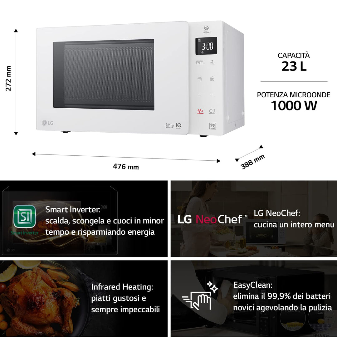 Mikrowelle mit Quarz-Grill Smart Inverter 23 L 1000 W weiss - Bild 3