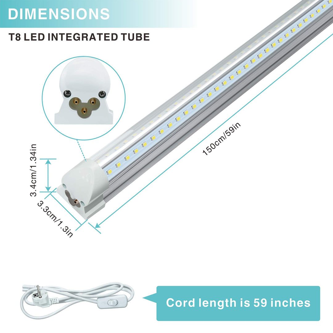 LED Feuchtraumleuchte 150cm 40W 5200lm verknüpfbar 10er-Pack - Bild 2