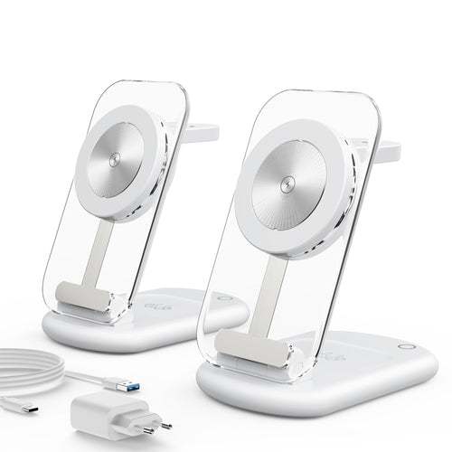 3-in-1 Ladestation MagSafe iPhone Apple Watch AirPods faltbar 2er Set