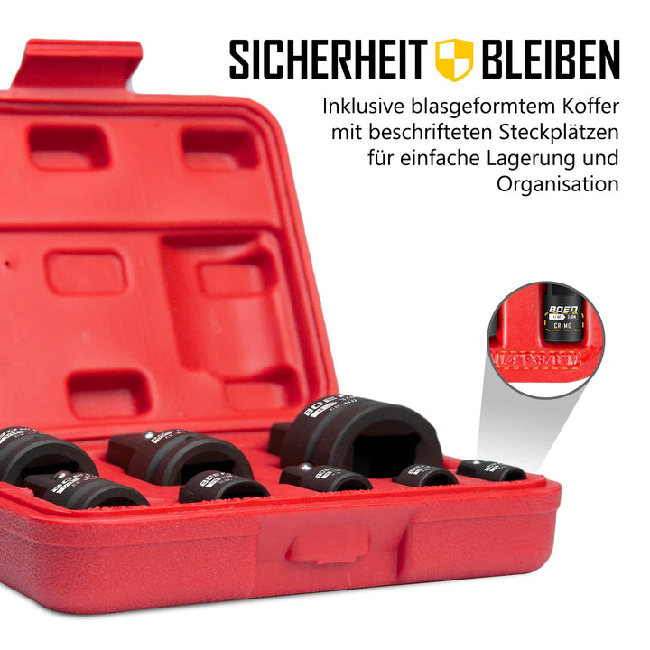 Schlagschrauber Adapter-Set CrMo-Stahl 8-teilig 1/4" bis 1" - Bild 7