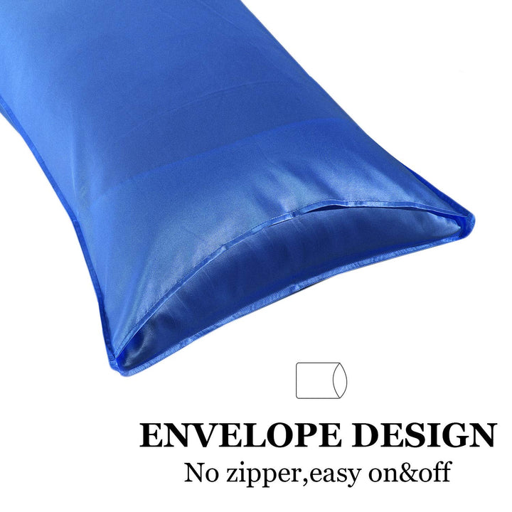 Seidenkissenbezug 22 Momme 100% Maulbeerseide 2er-Set 50x90 cm Blau - Bild 3