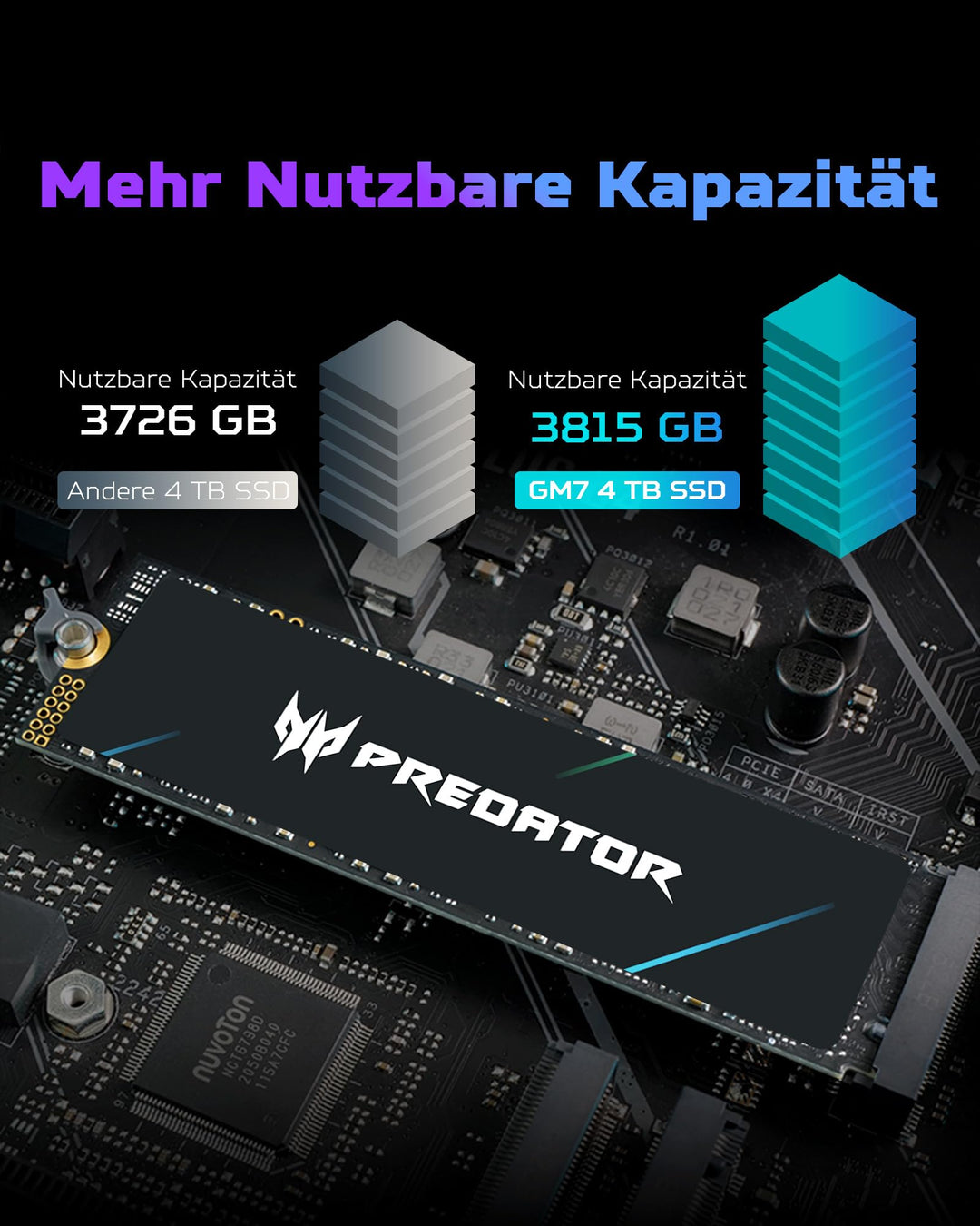 NVMe SSD M.2 2280 1TB PCIe 4.0 mit 7400 MB/s fuer PC, Laptop &amp; PS5 - Bild 7