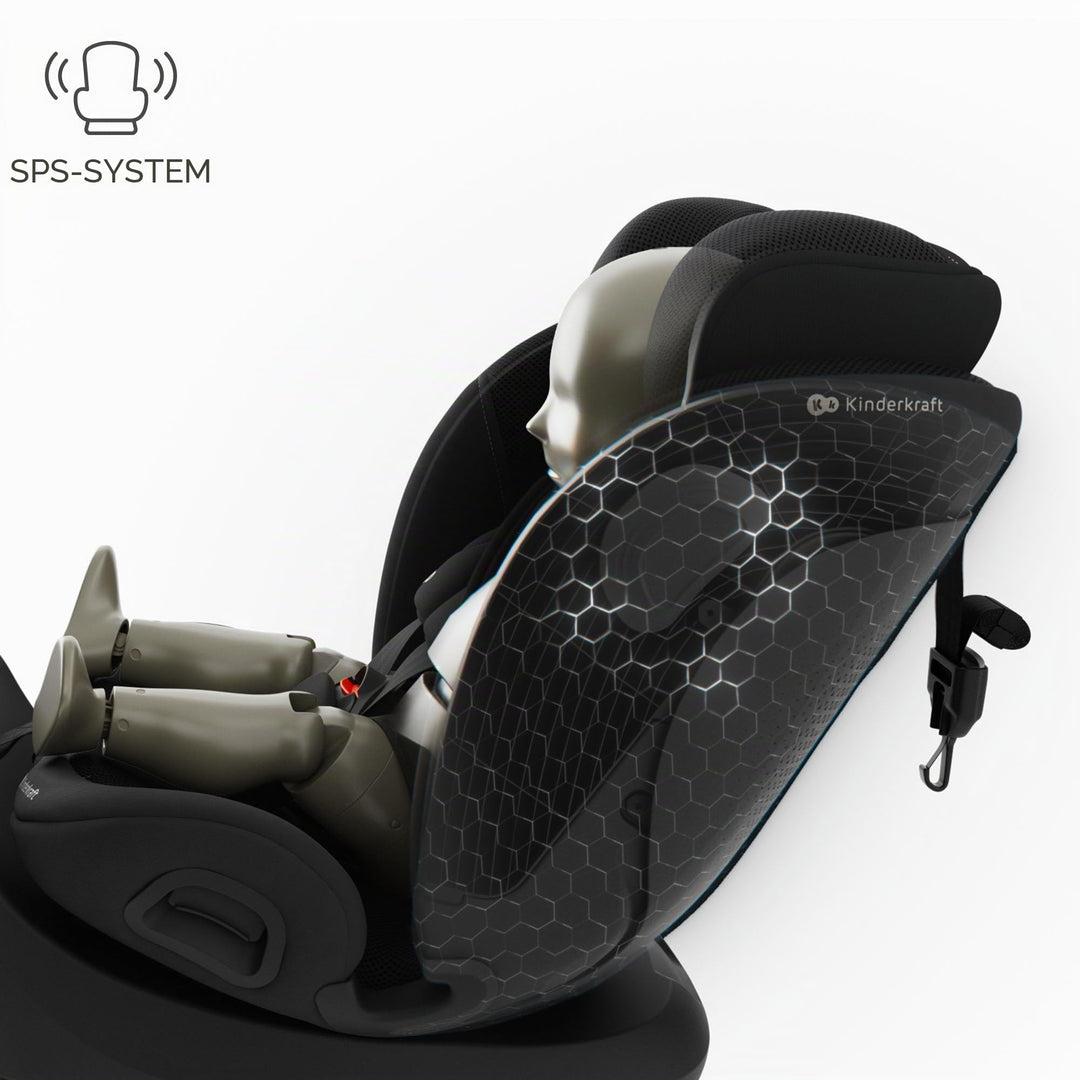 Kindersitz 360° drehbar I-Size 40-150 cm Isofix 0-36 kg Schwarz - Bild 8