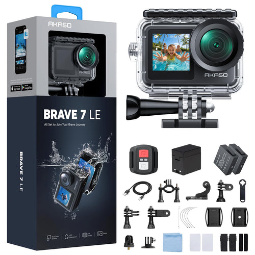 Action Cam 4K/30fps 20MP Doppelbildschirm wasserdicht bis 40m