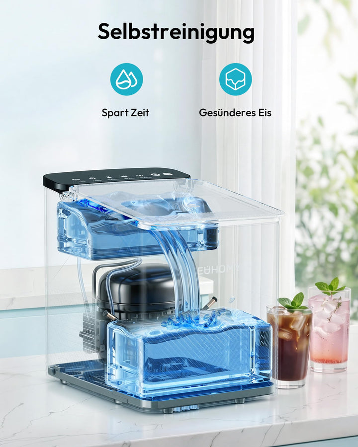Eiswürfelmaschine 9 Eiswürfel 2 Grössen automatische Reinigung - Bild 5