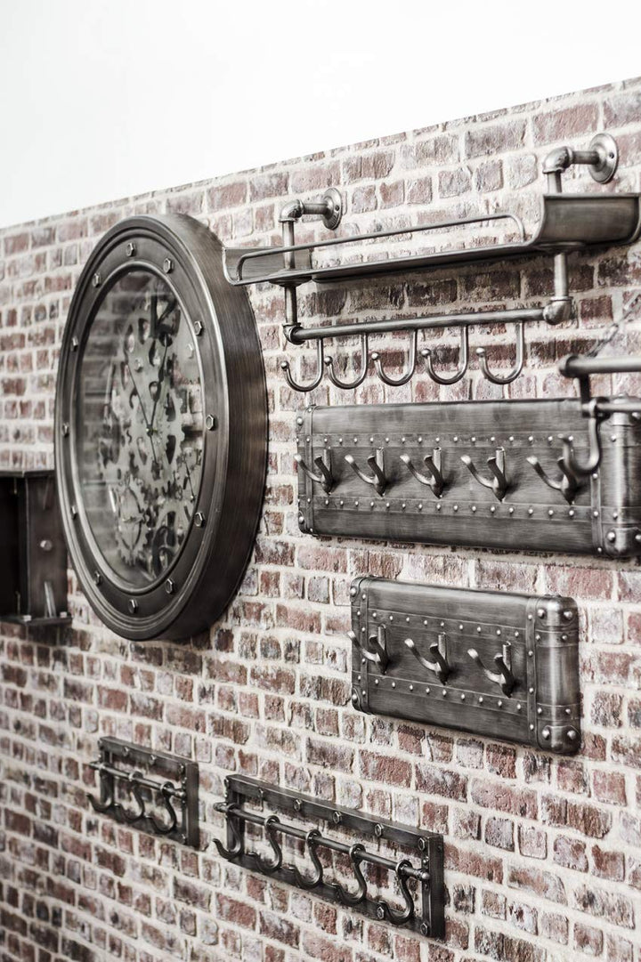 Garderobenleiste Metall Industrial mit 3 Haken, 43 cm, Anthrazit - Bild 5