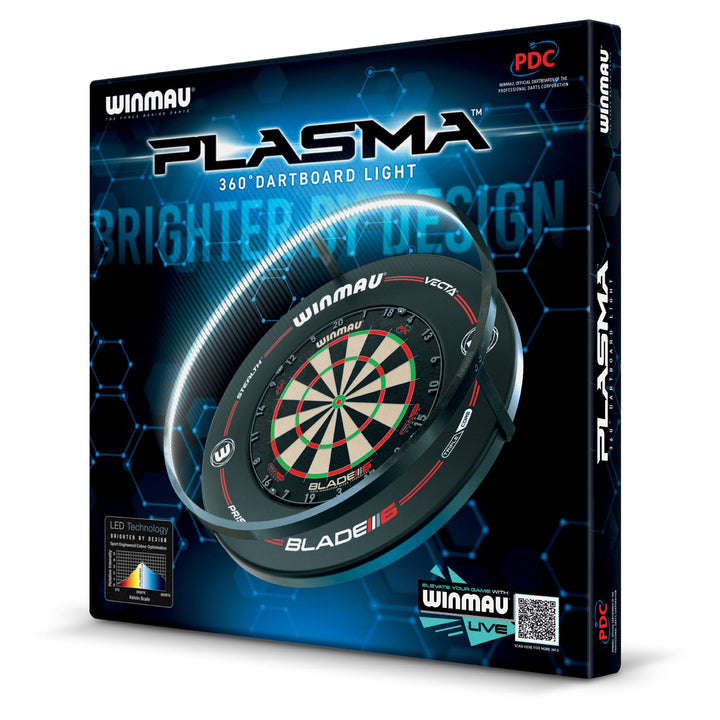Dartboard-Beleuchtung 360-Grad LED mit Surround schwarz Aluminium - Bild 6