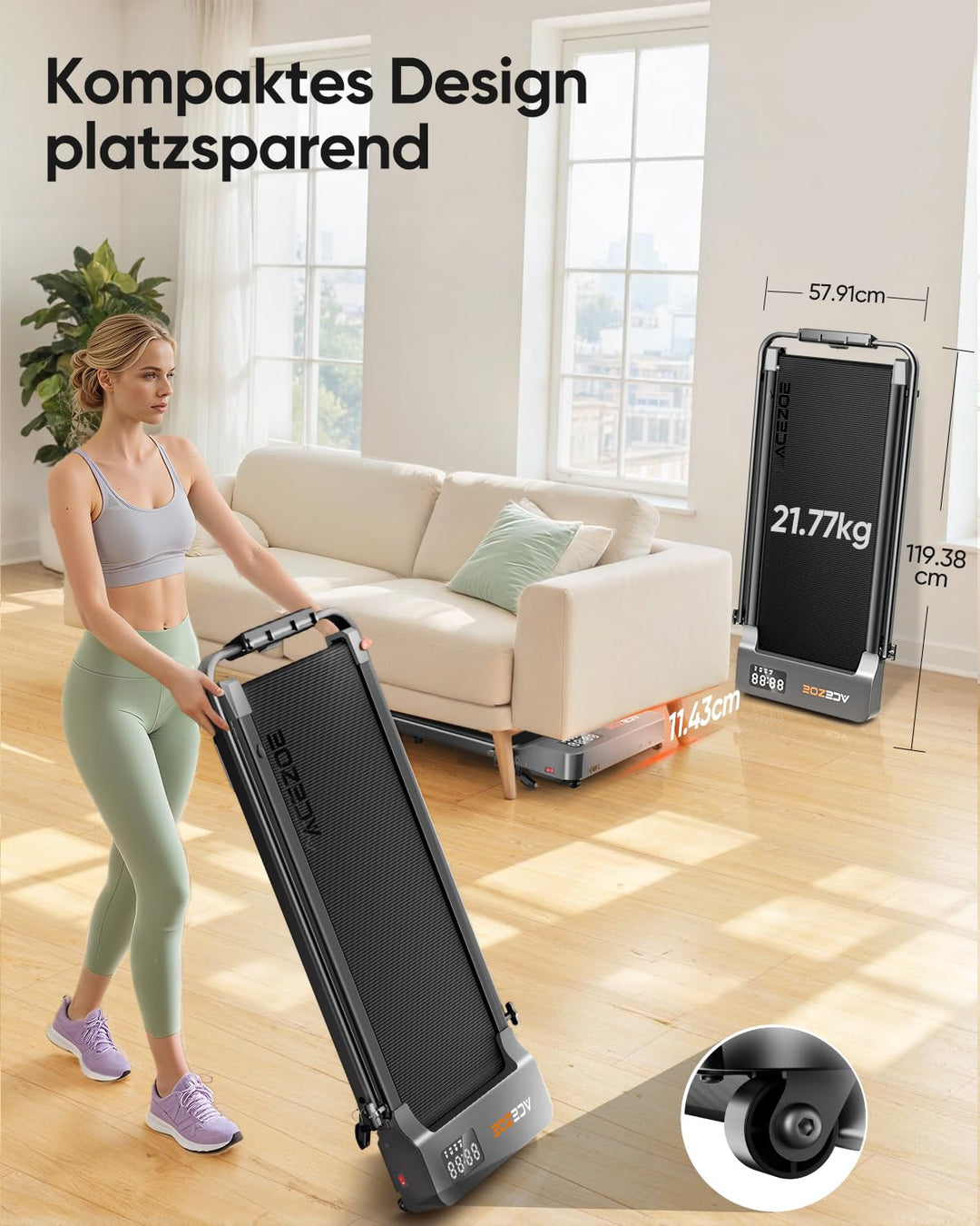 Laufband klappbar mit Steigung 10% 6-in-1 bis 135 kg - Bild 8