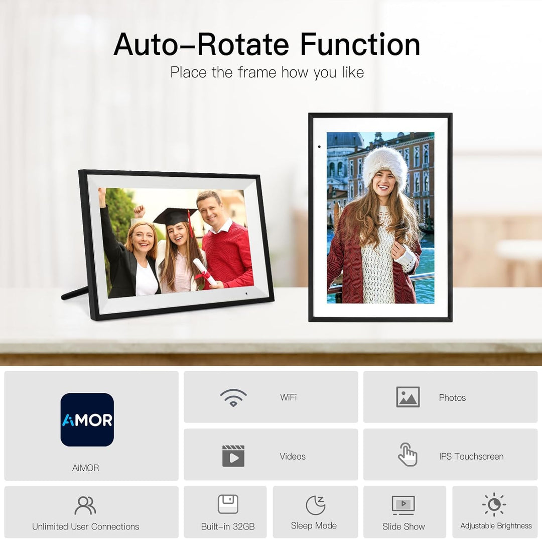 Digitaler Bilderrahmen 10,1 Zoll 32GB WiFi Touchscreen 1280x800 - Bild 3