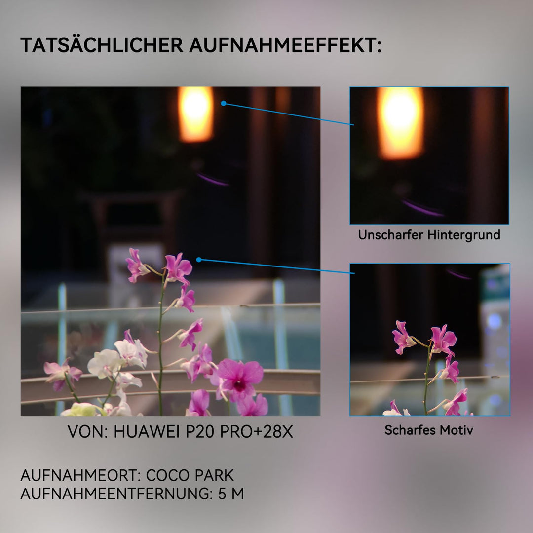 Smartphone Teleobjektiv 28x mit Clip für iPhone Android Monokular - Bild 3