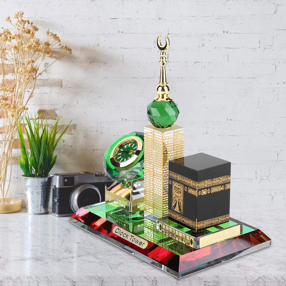 Kaaba Clock Tower Kristallfigur 3-in-1 Islamische Architektur Gold - Bild 2