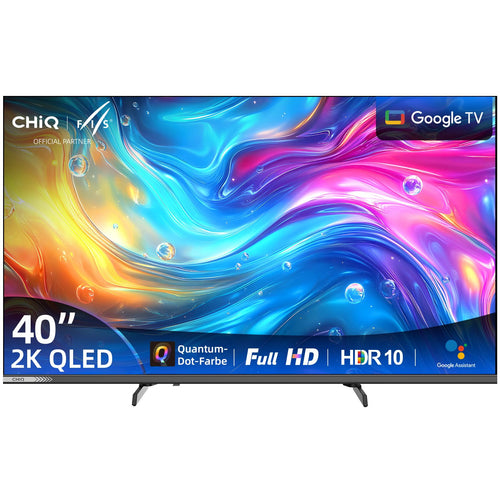 QLED TV 40 Zoll Full HD Google TV HDR10 Dolby Audio Metallgehäuse