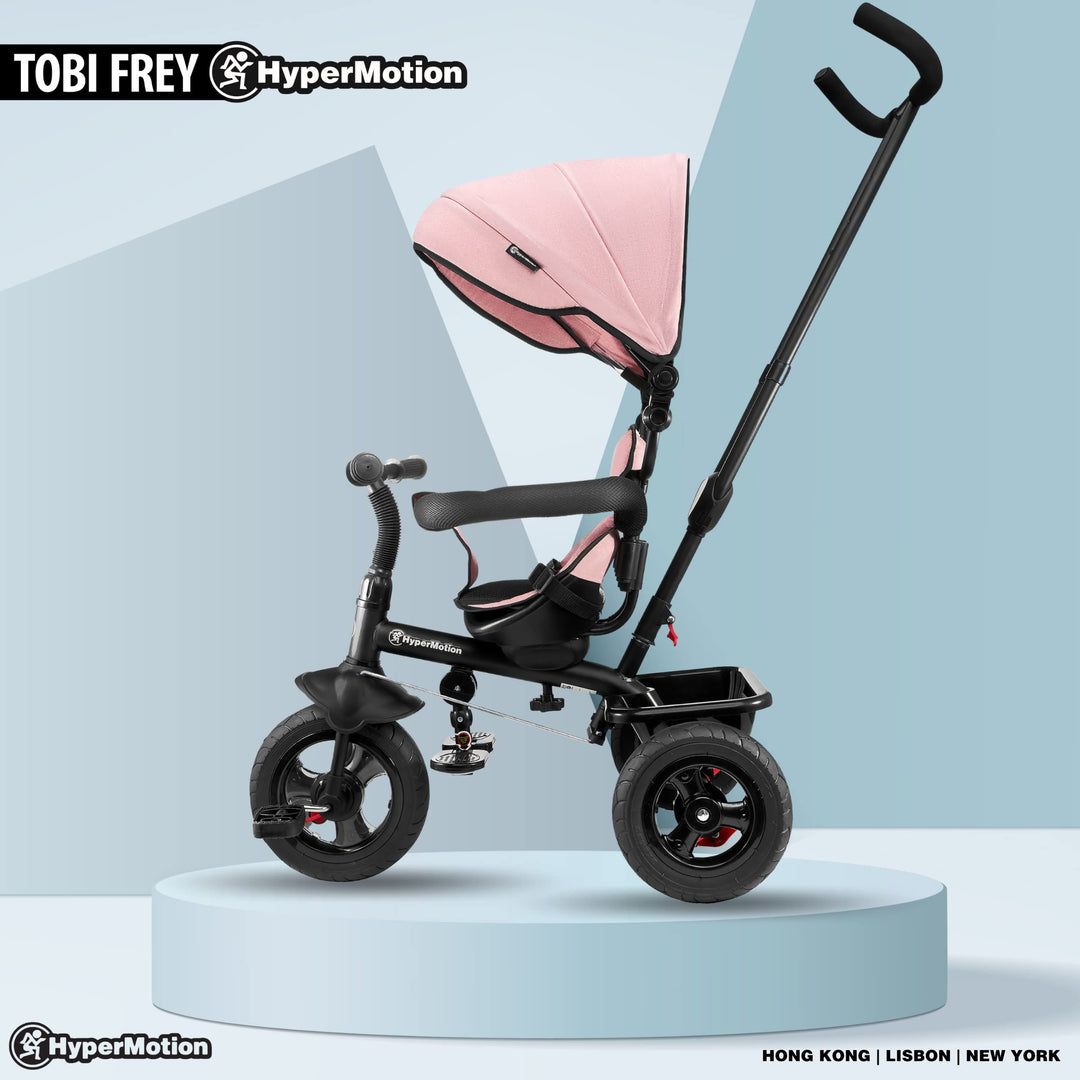 Dreirad mit Schubstange 3-in-1 mitwachsend Rosa 1-4 Jahre - Bild 2