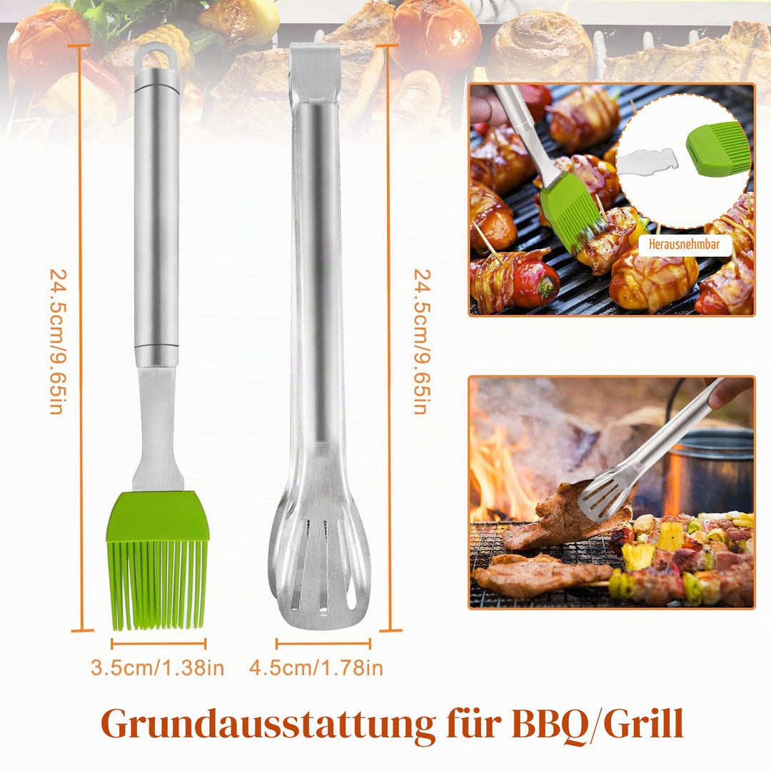 Grillspachtel-Set Edelstahl 9-teilig für Plancha und Teppanyaki - Bild 4
