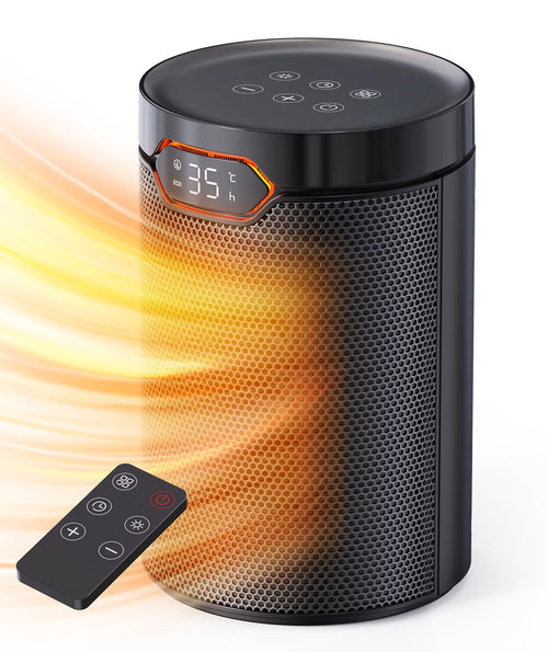 Heizlüfter PTC 1500W mit Fernbedienung, Timer, 5 Modi