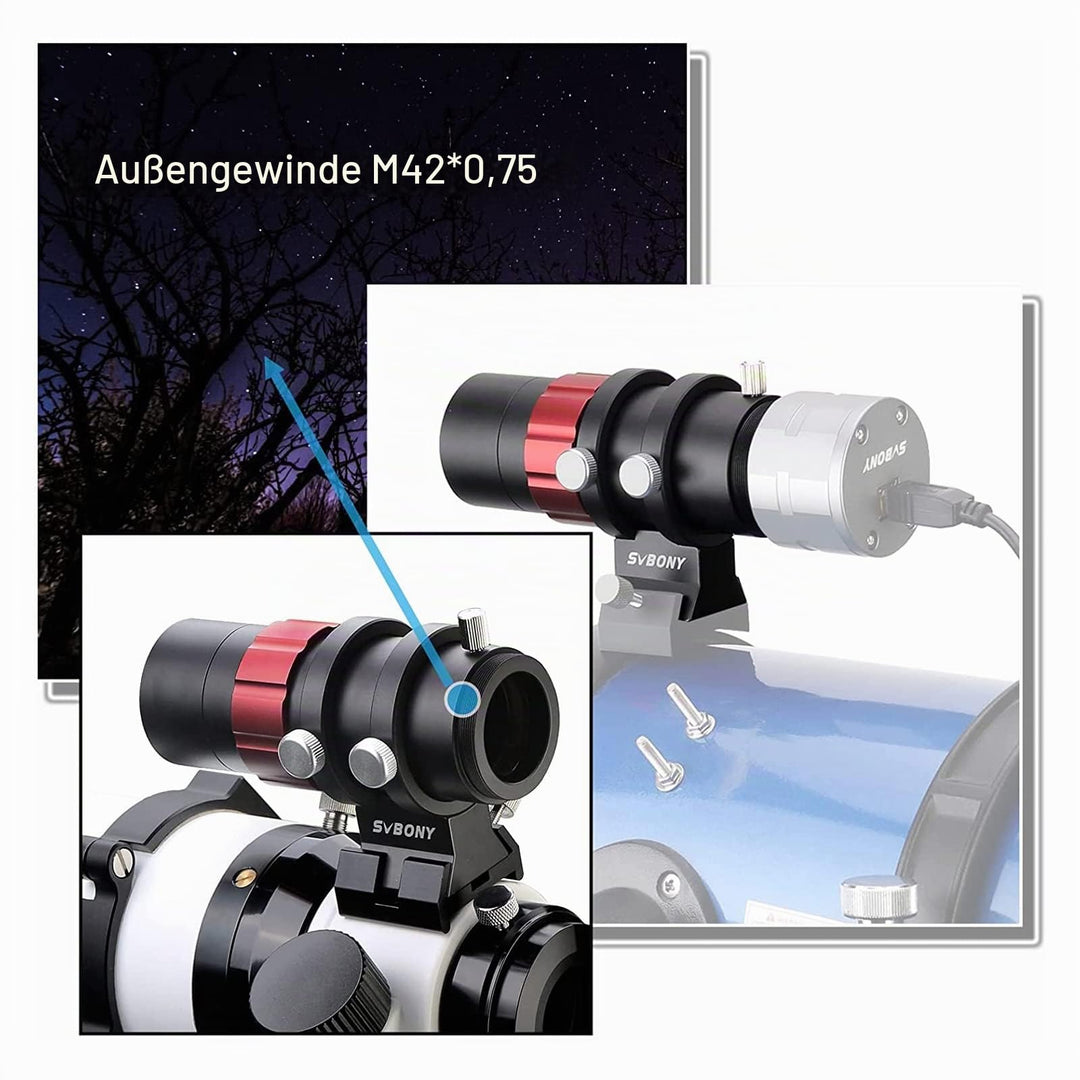 Sucherfernrohr 30mm Mini-Leitrohr f/4 für Astrofotografie - Bild 6